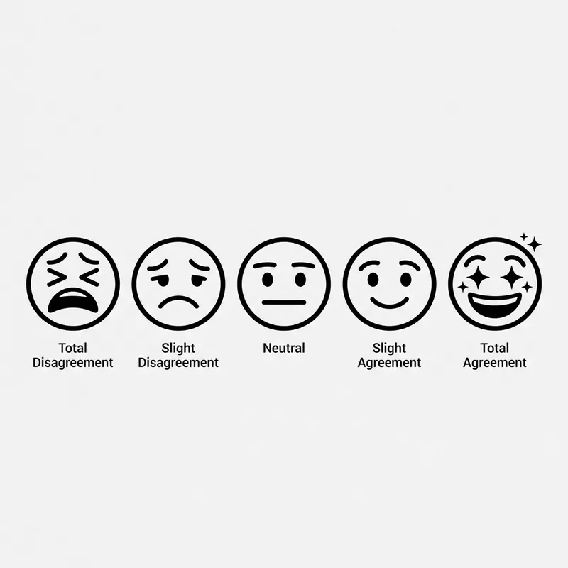 Monochrome Emojis Reflecting Varying Degrees of Consensus