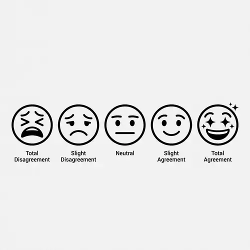 Black and White Emojis Representing Different Levels of Agreement