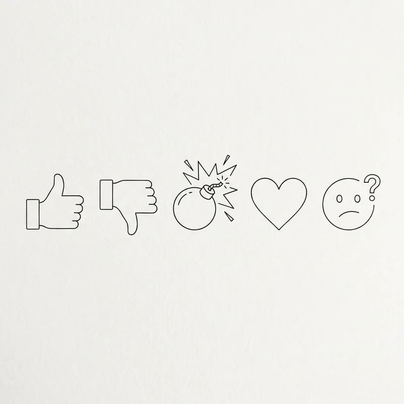 Minimalist Fine Line Emojis in Elegant Black Ink Minimalist Fine Line Emojis in Elegant Black Ink