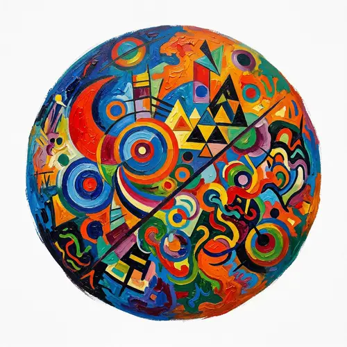 Extraterrestrial Planet in Abstract Style | Kandinsky-inspired Art