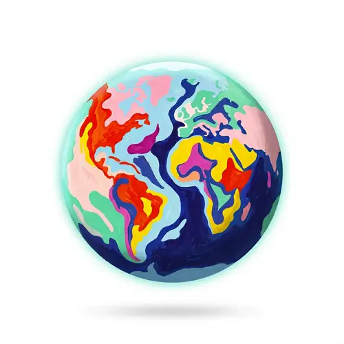 Colorful Alien Planet Illustration | Surreal Isolation Imagery