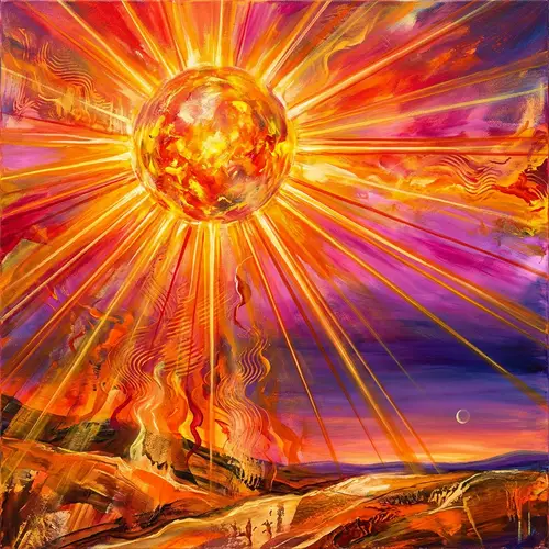 Summer Solstice Abstract Art: Bright Colors, Heat, and Sunlight