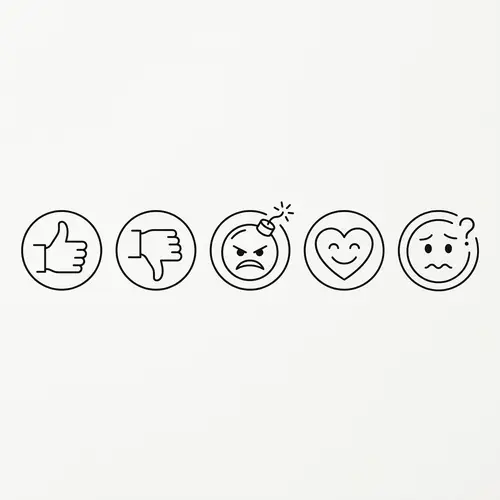 Black and White Minimalist Emojis with Elegant Design