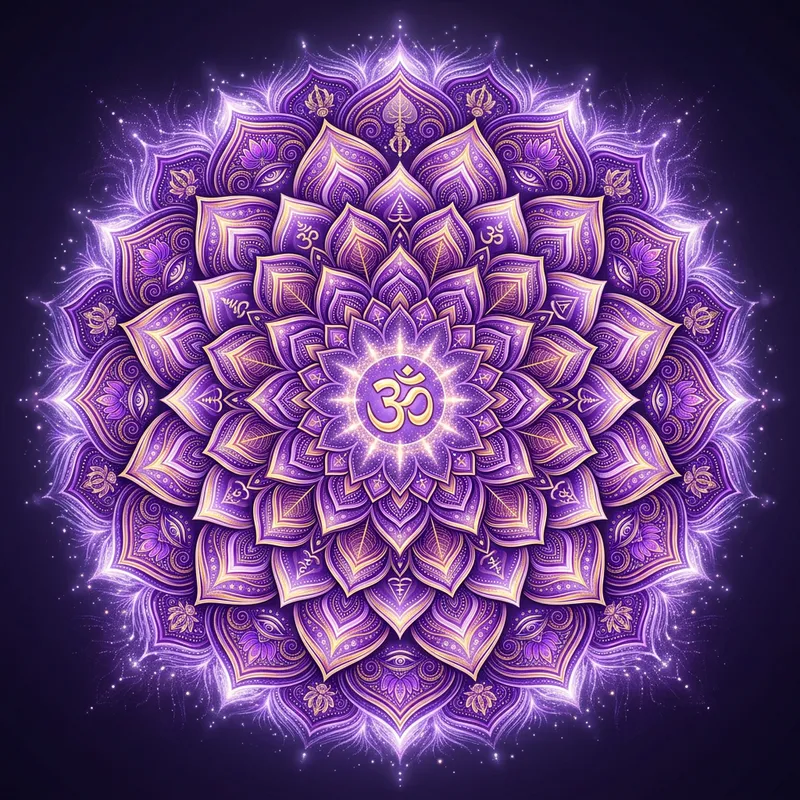 Crown Chakra Mandala - Spiritual Harmony