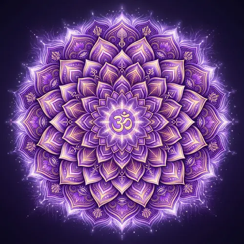 Radiant Crown Chakra Mandala for Spiritual Harmony