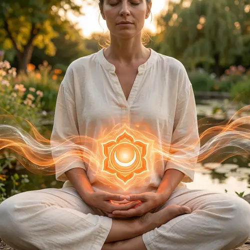 Sacral Chakra Healing Energy Symbol in Orange for Spiritual Connection