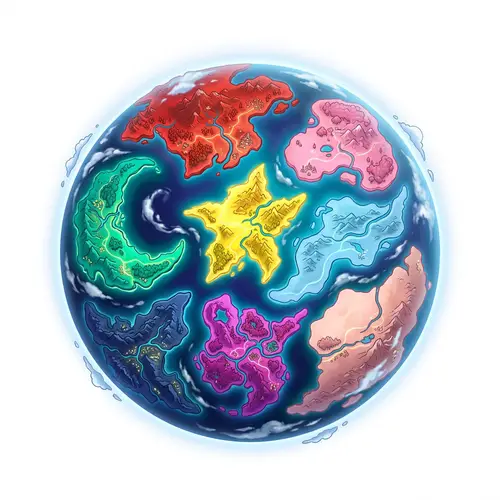 Spectacular Alien Planet with 8 Unique Continents