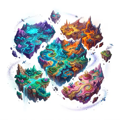 Vibrant Extraterrestrial Planet with Bold Landmasses