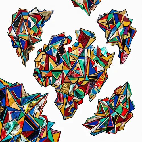 Extraterrestrial Planet Abstract Art in Vibrant Hues