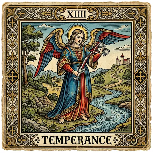Temperance Tarot Card: Balance & Harmony | Tarot de Marseille