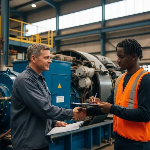 Heavy Industry Maintenance Meeting for Machine Overhaul
