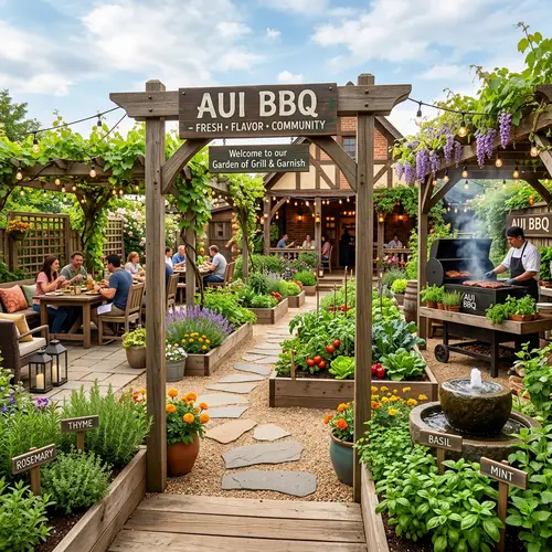 Garden Design for Aui BBQ Restaurant