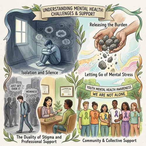 Exploring Mental Health: Illustrations of Struggles and Support