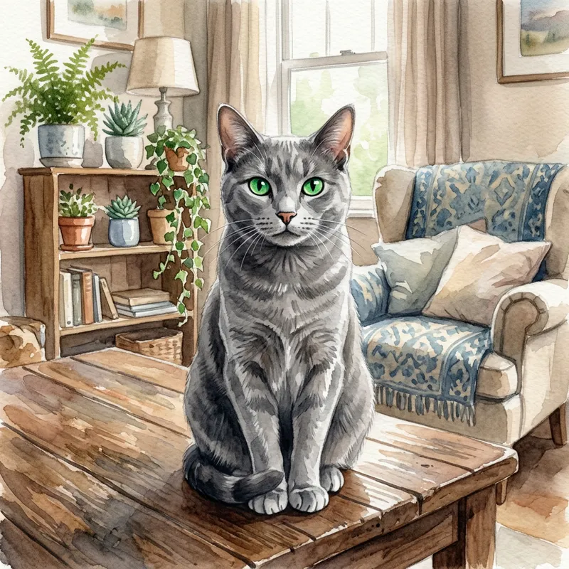 Cat Watercolor Painting | Beautiful Room Decor