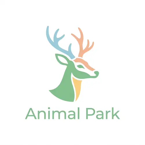 Minimalistic Deer Logo Design | Animal Park