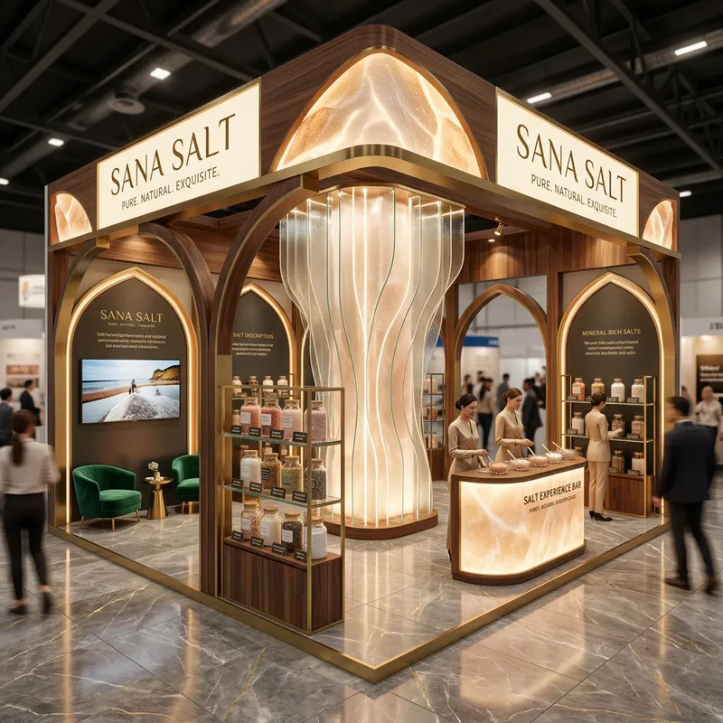 Luxury 3D Exhibition Stall Design for SANA SALT
