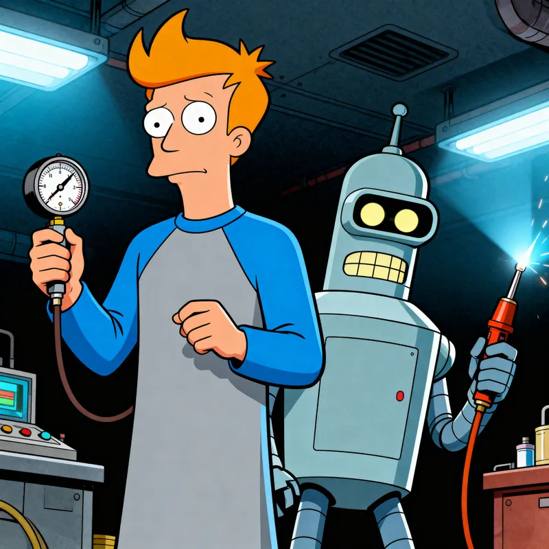 Blue and Gray Futurama Long Sleeve Jersey