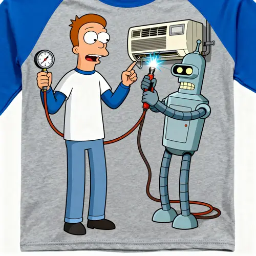 Futurama Long Sleeve Tee - Philip & Bender Design