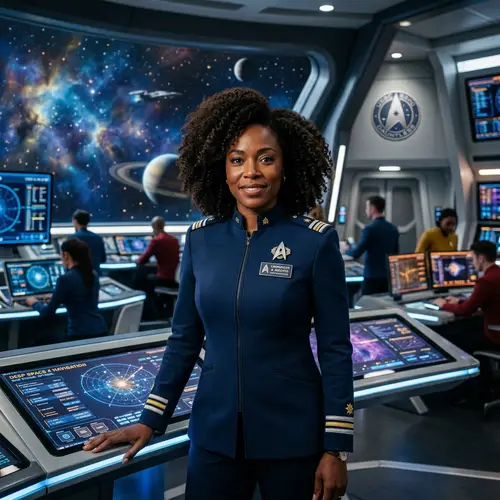 African American Space Ship Captain