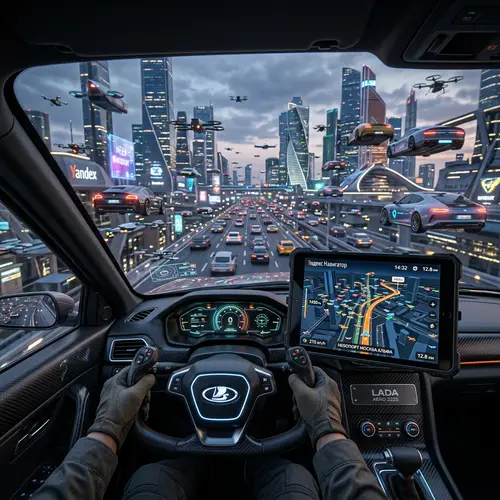 Future Flying Car with Yandex Navigator - 2225