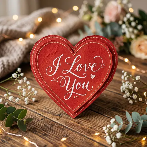 Heart with 'I Love You' - Cute Design