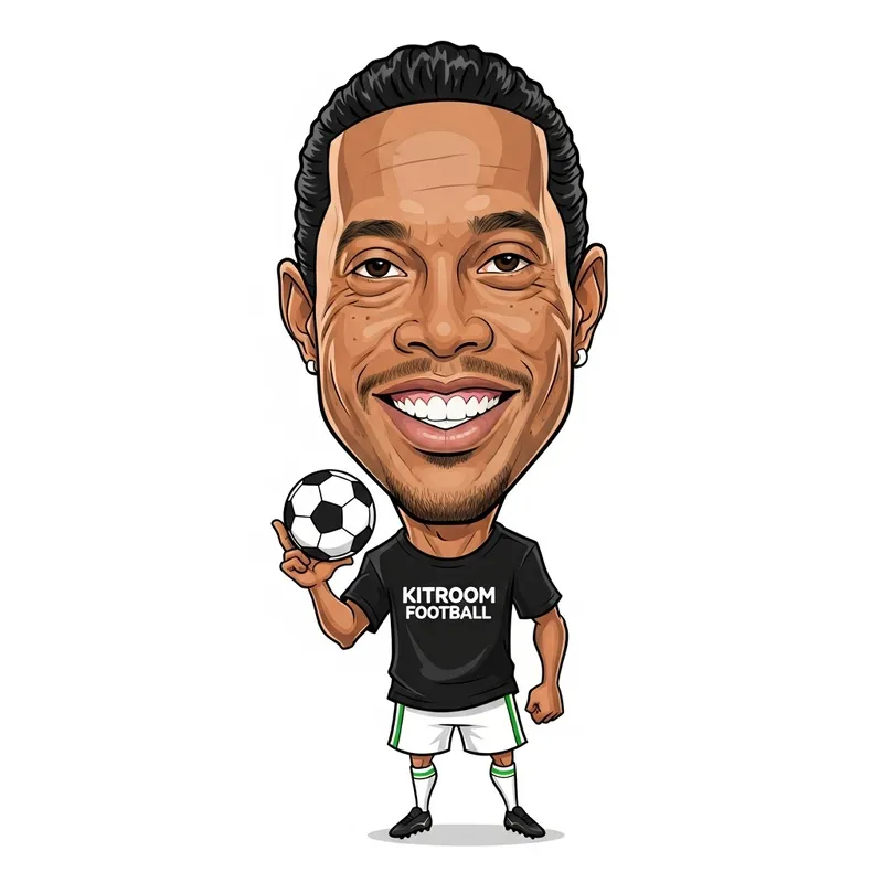 Ronaldinho Gaucho Caricature for Kitroom Football