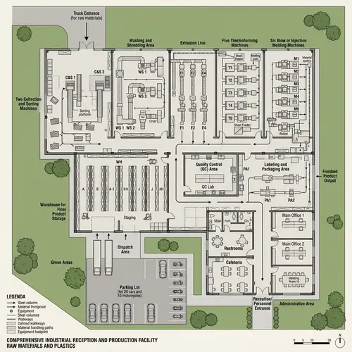 Detailed Floor Plan for Raw Material Reception Area