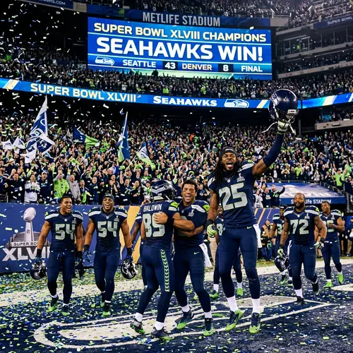 Seattle Seahawks Super Bowl Victory Celebration | Thrilling Scene