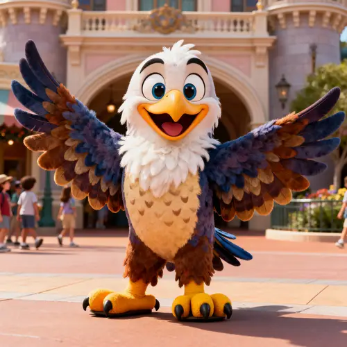 Magical Cartoon Falcon Mascot for Kids