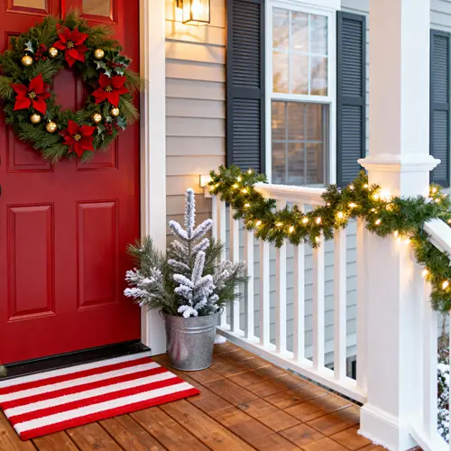 Charming Christmas Front Porch Decorations