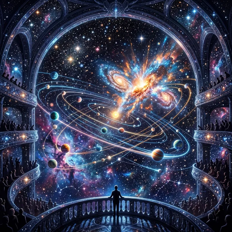 Discover the Cosmic Symphony: A Universe of Dazzling Stars and Orbs