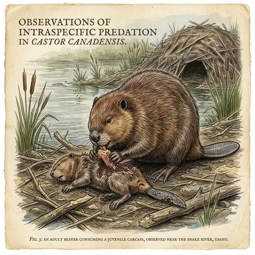Beaver Cannibalism Illustration