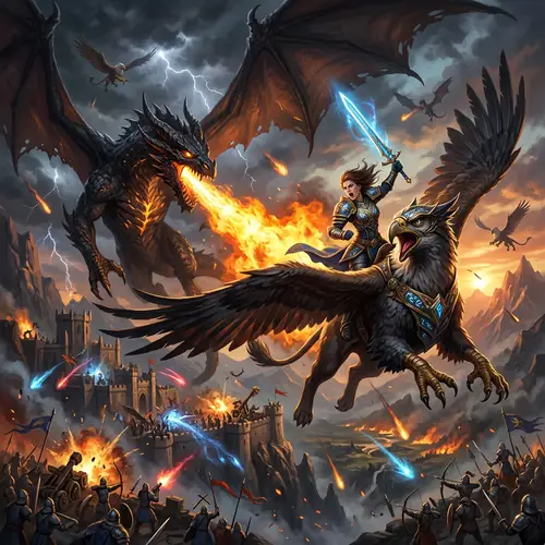 Intense High Fantasy Scene - Epic Adventures Await