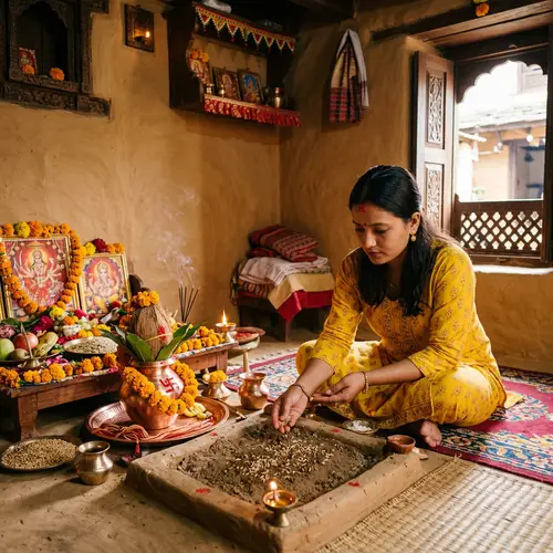 Serene Dashain Celebration in Nepali Home