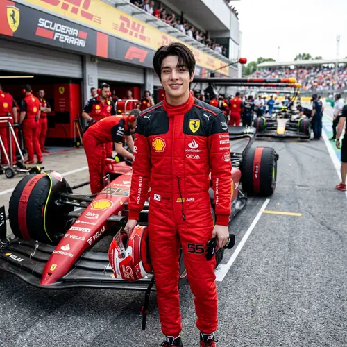 Enhypen Jake in Ferrari F1 Suit: A Unique Blend