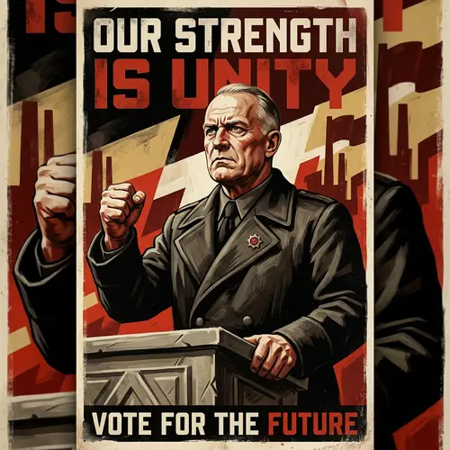 Vladimir Putin Iconic Propaganda Art Poster