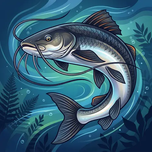 Stylized Piraiba Fish Vector Art