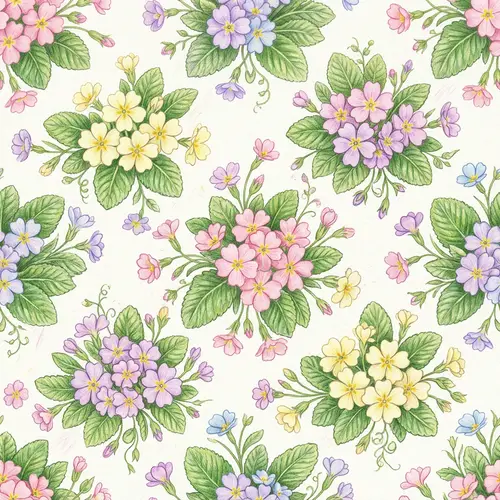 Primrose Floral Pattern Design | Light, Airy Atmosphere