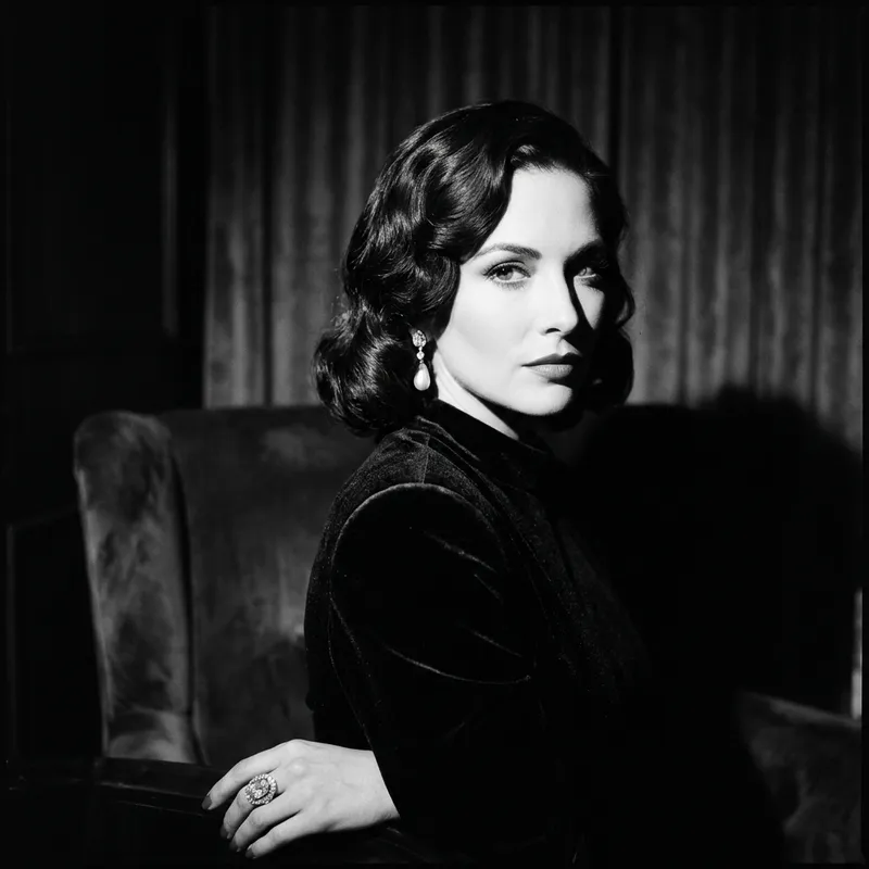 Elegant Glamour Portraits with Dramatic Lighting