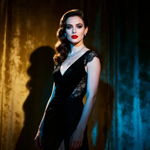 Elegant Glamour Portraits with Dramatic Lighting