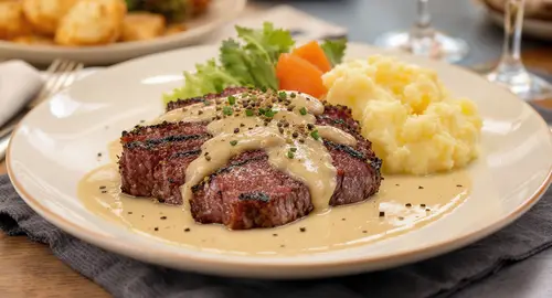 Creamy Peppercorn Parmesan Sauce with Smoked Picanha