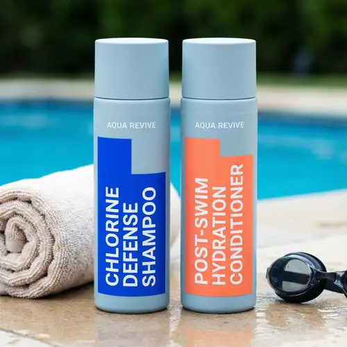 Modern Shampoo Packaging Design with Bold Colors