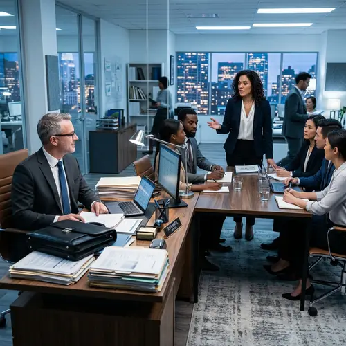 Professional Business Leaders at Dynamic Office Setting