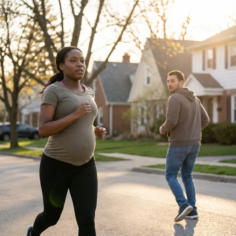 Pregnant African Woman Chasing Father of Unborn Child