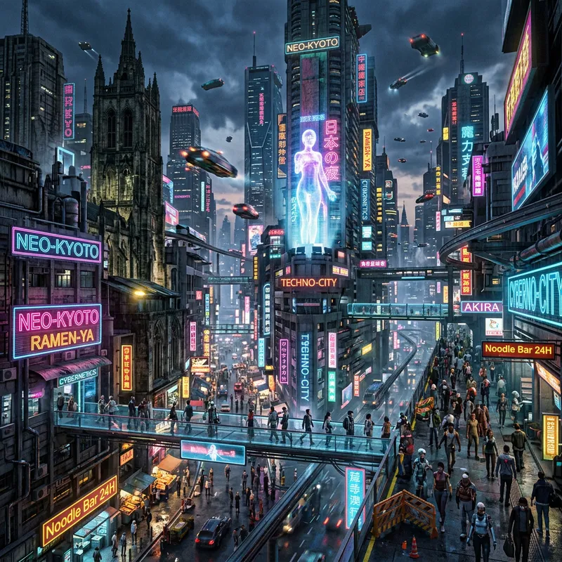 Exploring Futuristic Cyberpunk Cityscapes