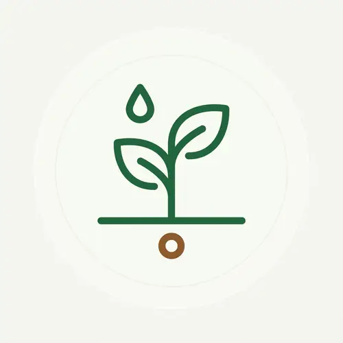 Minimalist Seed Cultivation Icon Design