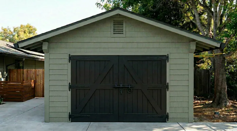 Transform Your Garage with Double Black Barn Doors