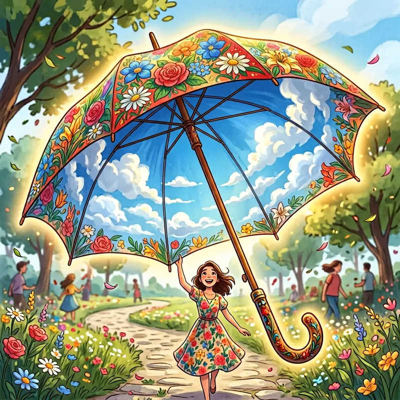 Animated Floral Umbrella | Colorful & Vibrant Design Animated Floral Umbrella | Colorful & Vibrant Design