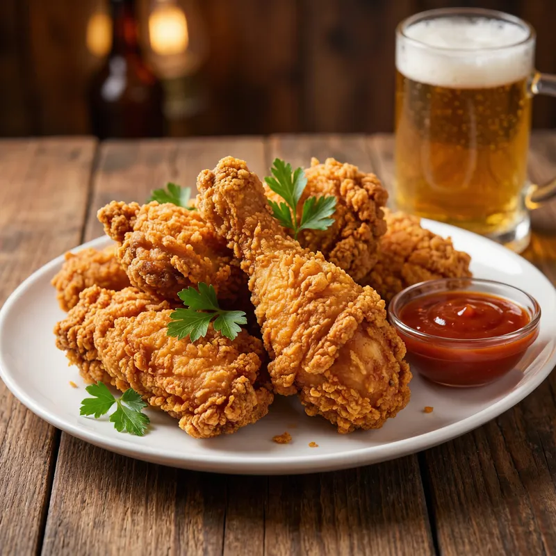 Delicious Chicken Fry with Flavorful Tangy Sauce