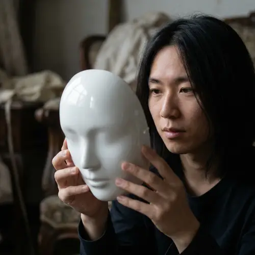 Asian Person Discovers Mysterious White Mask